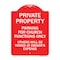Signmission Parking for Church Functions Others Towed Owners Expense Alum Sign, 24" L, 18" H, RW-1824-23446 A-DES-RW-1824-23446 - alternate 1